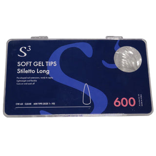 S3 Gel Tips - Stiletto Long