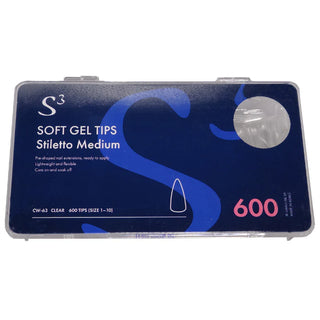S3 Gel Tips - Stiletto Medium