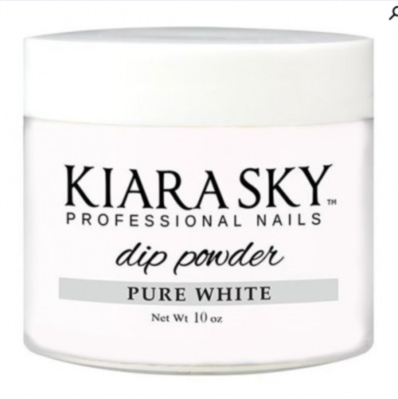 kiara-sky-dip-powder-refill-pure-white-10oz-Nail Supply UK